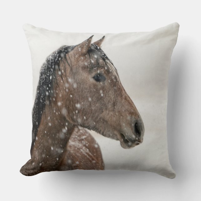 Cojín Decorativo Caballo de invierno (Anverso)