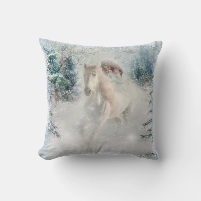 Cojín Decorativo Caballo de Invierno (Anverso)