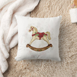 Cojín Decorativo Caballo de Juguete Navideño Antiguo
