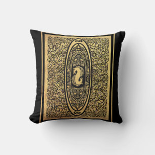 Cojín Decorativo Caballo de mar dorado Mandala - Diseño infinito or