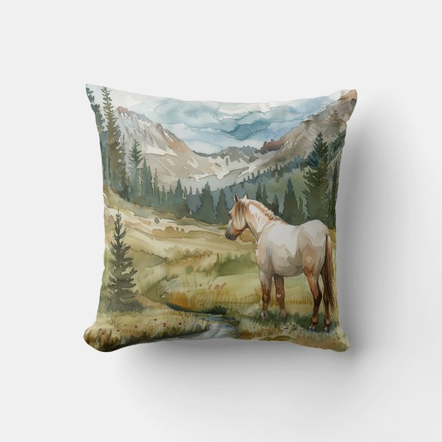 Cojín Decorativo Caballo de Montaña (Anverso)