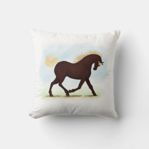 Cojín Decorativo Caballo de Montaña Rocosa Ecuestre