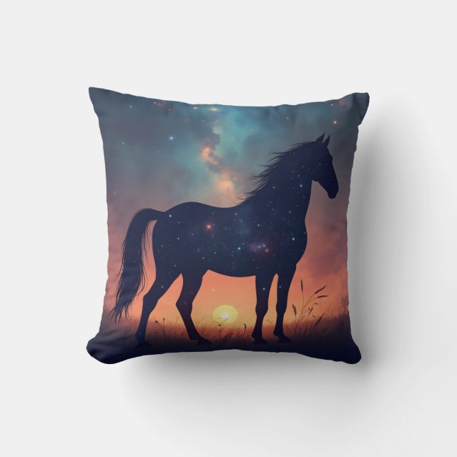 Cojín Decorativo Caballo de polvo de estrellas (Anverso)