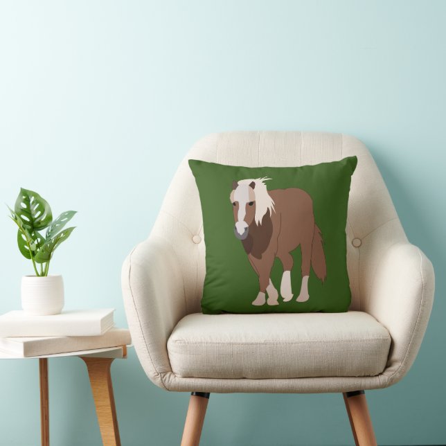 Cojín Decorativo Caballo de Vida Silvestre para Animales Caballos (Silla)
