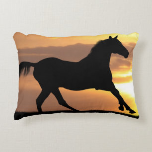 Cojín Decorativo Caballo en puesta del sol