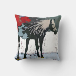 Cojín Decorativo Caballo floral