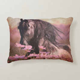 Cojín Decorativo Caballo Friesiano de Belleza Negra - Pillow