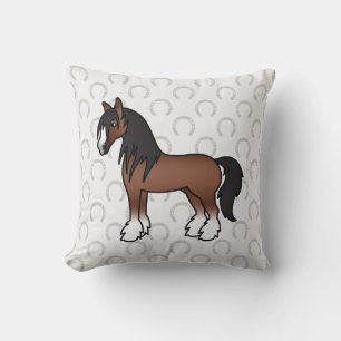 Cojín Decorativo Caballo Gitano Marrón Vanner / Shire / Clydesdale