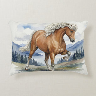 Cojín Decorativo Caballo islandés Edda Silver bay en las montañas S