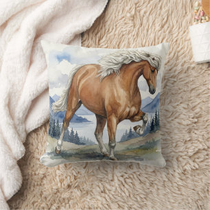 Cojín Decorativo Caballo islandés Edda Silver bay en las montañas S