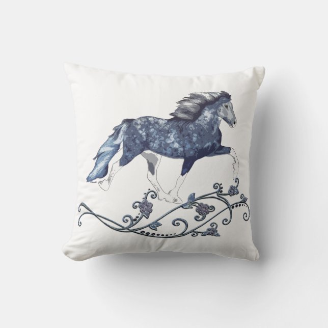 Cojín Decorativo Caballo islandés llamado Blámóða (Anverso)