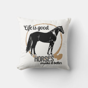 Cojín Decorativo Caballo Lindo País Occidental Vaquera Granja Ecues