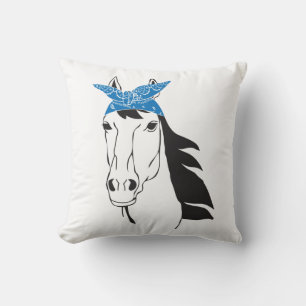 Cojín Decorativo Caballo Lindo País Occidental Vaquera Granja Ecues
