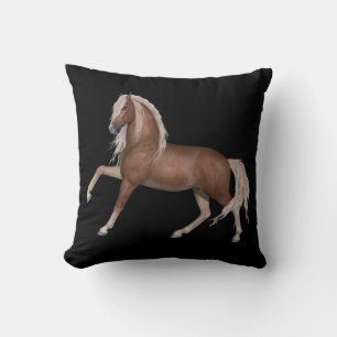 Cojín Decorativo Caballo Lindo Regalo Ecuestre Poni Semental Negro