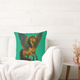 Cojín Decorativo Caballo Magnífico Con Alas Espectaculares