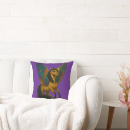 Cojín Decorativo Caballo Magnífico Con Alas Espectaculares