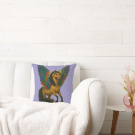 Cojín Decorativo Caballo Magnífico Con Alas Espectaculares