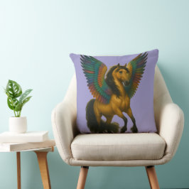 Cojín Decorativo Caballo Magnífico Con Alas Espectaculares