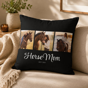 Cojín Decorativo Caballo Mamá Establecida Escritura Negra 3 Foto