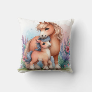 Cojín Decorativo Caballo Mamá y Bebé