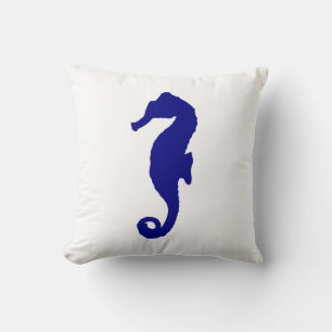 Cojín Decorativo Caballo marino azul de la marina