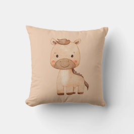 Cojín Decorativo Caballo Marrón Adorable