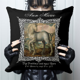 Cojín Decorativo Caballo medieval gótico-unicornio personalizado