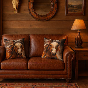 Cojín Decorativo Caballo Pintado Feathered Mane Espíritu salvaje