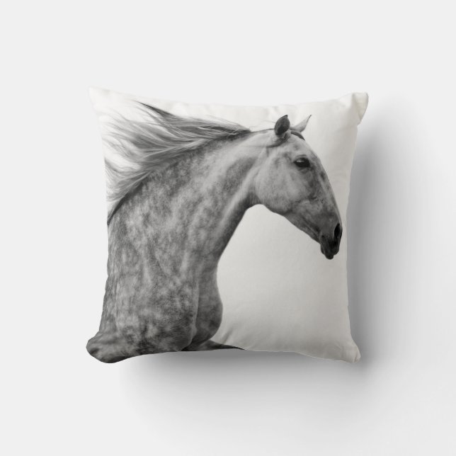 Cojín Decorativo Caballo rustico galopante andaluz (Anverso)
