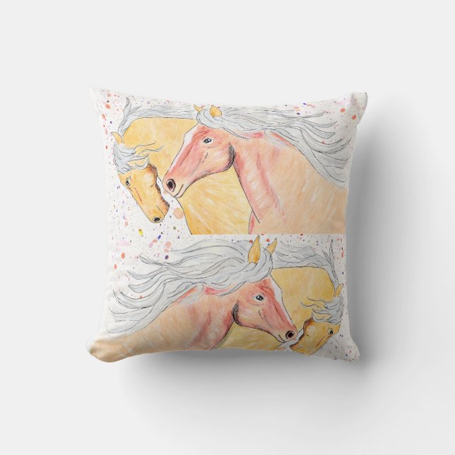 Cojín Decorativo Caballo Splash (Anverso)