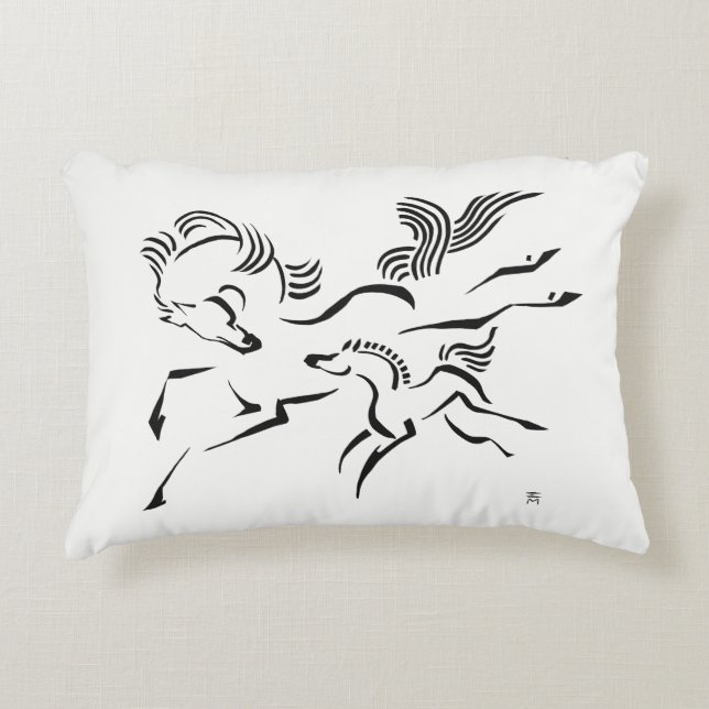 Cojín Decorativo Caballo y abatimiento (Anverso)