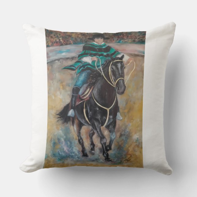 Cojín Decorativo Caballo y Jinete (Anverso)