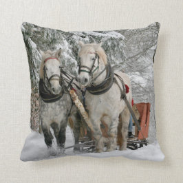 Cojín Decorativo Caballos Borrando Sleigh