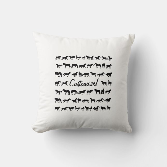 Cojín Decorativo ¡Caballos, caballos, caballos! (Anverso)