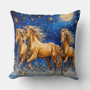 Cojín Decorativo Caballos de dibujos animados lindos