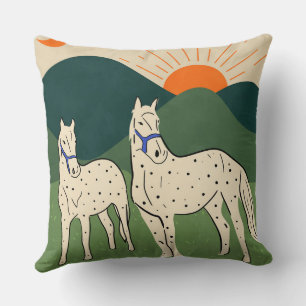 Cojín Decorativo Caballos de la región montañosa