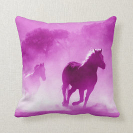 Cojín Decorativo Caballos de rosa mojigata