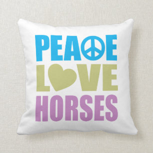 Cojín Decorativo Caballos del amor de la paz