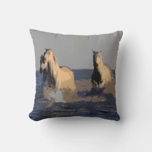 Cojín Decorativo Caballos del mar - Caballos salvajes