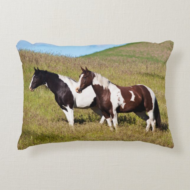 Cojín Decorativo Caballos en la ladera (Anverso)