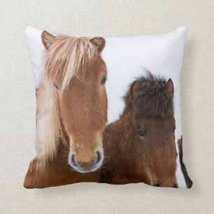 Cojín Decorativo Caballos islandeses unidos