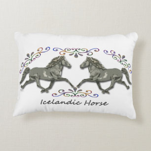 Cojín Decorativo Caballos islandeses vintage