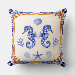 Cojín Decorativo Caballos marinos mediterráneos