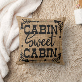 Cojín Decorativo Cabaña Acogedora Rústica Cabaña Dulce