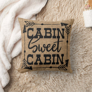 Cojín Decorativo Cabaña Acogedora Rústica Cabaña Dulce
