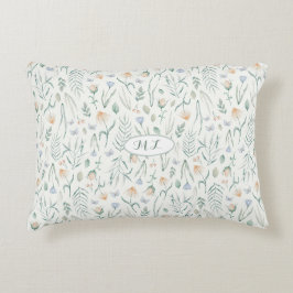 Cojín Decorativo Cabaña Botánica Vintage de Marfil Personalizada