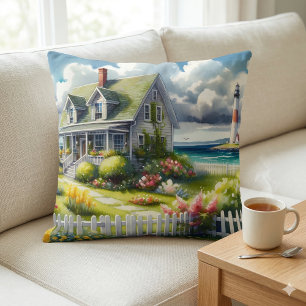 Cojín Decorativo Cabaña con vista al faro