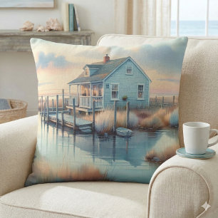 Cojín Decorativo Cabaña Costera en Sunrise Marsh