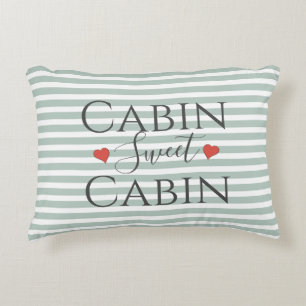 Cojín Decorativo Cabaña Elegante Bronceada Cita de Cabaña Dulce Dec