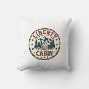 Cojín Decorativo Cabaña Liberty Patriótica Patriótica Cabaña Montañ